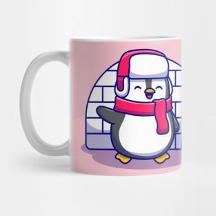 Cute Penguin With Igloo Mug